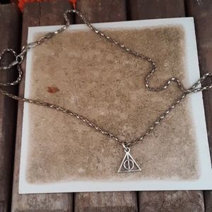 Deathly Hallows silvertone necklace